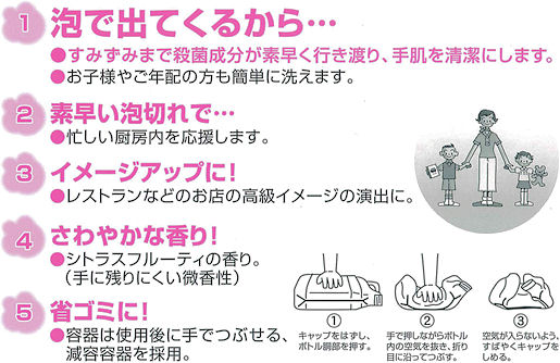 キレイキレイ薬用泡ハンドソープの特徴